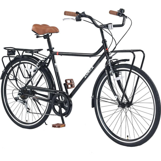 7 Speed, Steel Frame, Multiple Colors 26 Inch Vintage Style Bike,Retro Commute Bike for Women and Men