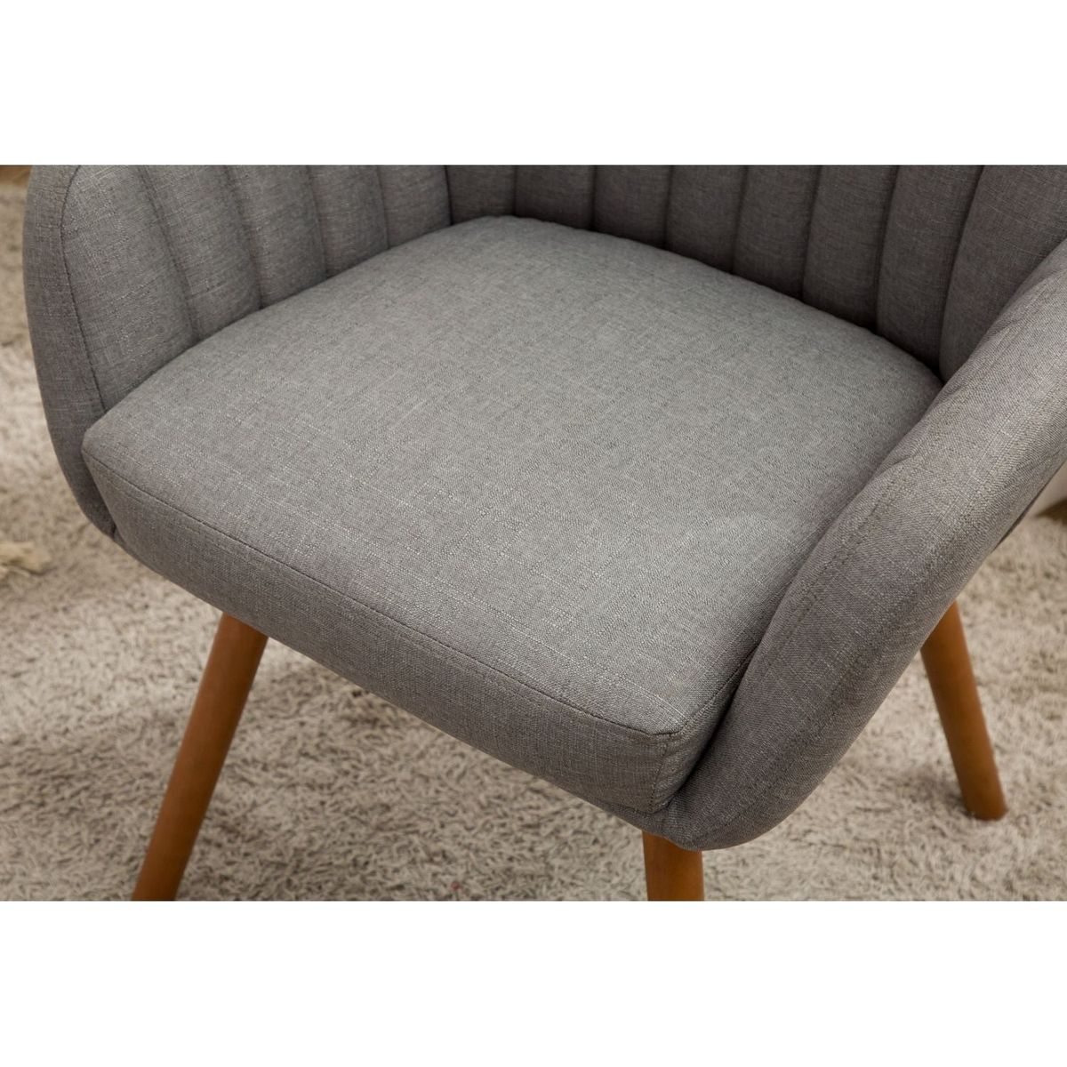 Tuchico Contemporary Fabric Accent Chair, Gray