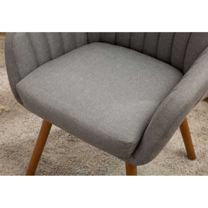 Tuchico Contemporary Fabric Accent Chair, Gray