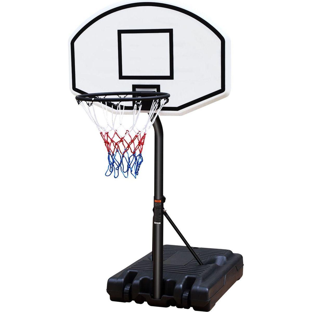 Portable Poolside Basketball Hoop System Basketball Hoop for Pool Height Adjustable 3.1ft-4.7ft with 36" Backboard for Indoor Outdoor Use