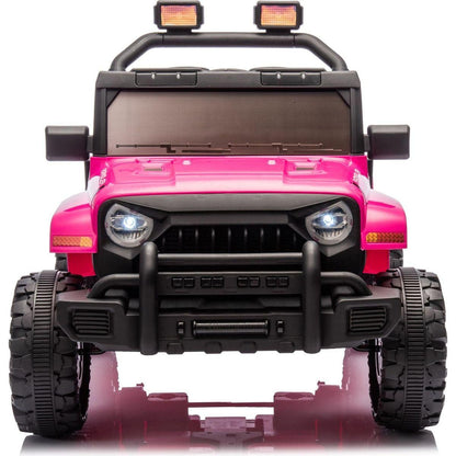 12V Kids Ride On Electric Car W/Parents Control,Dual drive, Four-wheel Suspension,With music,Bluetooth,MP3,USB,with headlights, steering wheel quick release,Slow start for Kids Aged 3-8.