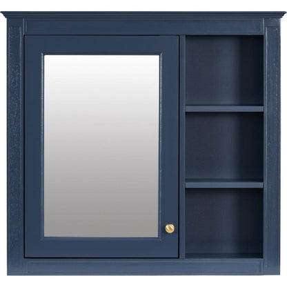 30" x 28" Medicine Cabinet, Wall Mounted Bathroom Storage Cabinet, Modern Bathroom Wall Cabinet with Mirror,Medicine Cabinet, Mirror Cabinet with 3 Open Shelves (Not Include Bathroom Vanity)
