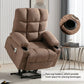 Power Lift Recliner Chair Recliners for Elderly with Heat and Massage Recliner Chair for Living Room with Infinite Position and Side Pocket,USB Charge Port.BROWN