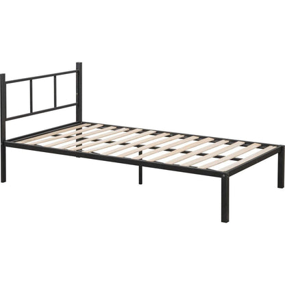Triple Bunk Bed with Vent Board/ Sturdy Metal Frame/ Noise-Free Wood Slats/ Separatable into three beds/ No Box Spring Needed