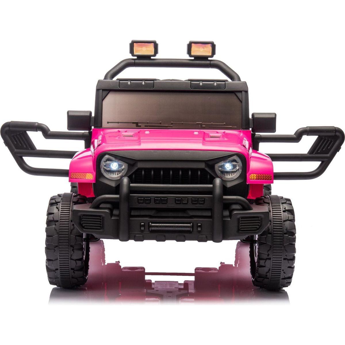 12V Kids Ride On Electric Car W/Parents Control,Dual drive, Four-wheel Suspension,With music,Bluetooth,MP3,USB,with headlights, steering wheel quick release,Slow start for Kids Aged 3-8.