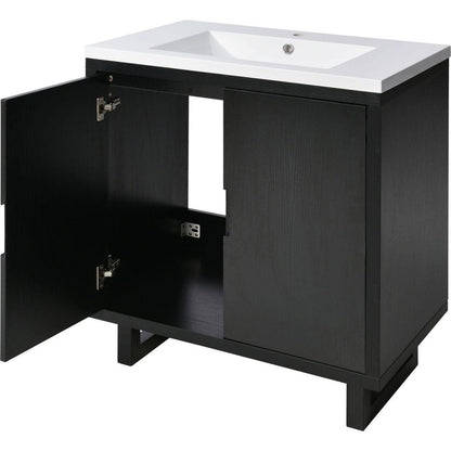 30" Bathroom vanity Set with Sink, Combo Cabinet, Bathroom Storage Cabinet, Solid Wood Frame