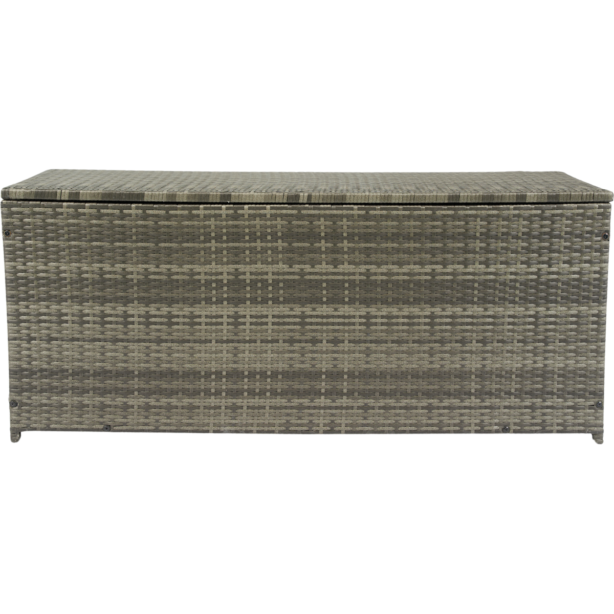 Outdoor Storage Box, 113 Gallon Wicker Patio Deck Boxes with Lid, Outdoor Cushion Storage for Kids Toys, Pillows, Towel Grey Wicker