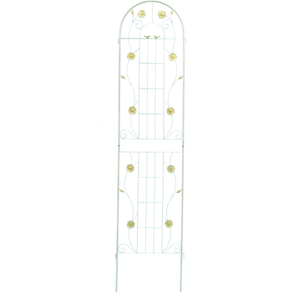 2 Pack Metal Garden Trellis 86.7" x 19.7" Rustproof Trellis for Climbing Plants Outdoor Flower Support White
