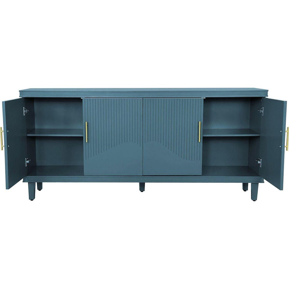 70.07"Large Size 4-Door Cabinet, Same as Living Room, Kitchen, Bedroom, Hallway, Olive Green,Navy Blue,Peacock Blue