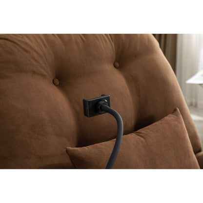 Power Recliner Swivel Glider USB Charger With Bluetooth Music Player Different Function Sleep Working Game and Leisure Model Grey