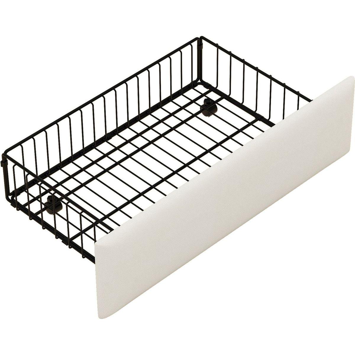 Twin Size Daybed with Storage Drawers, Upholstered Daybed with Charging Station and LED Lights, Beige