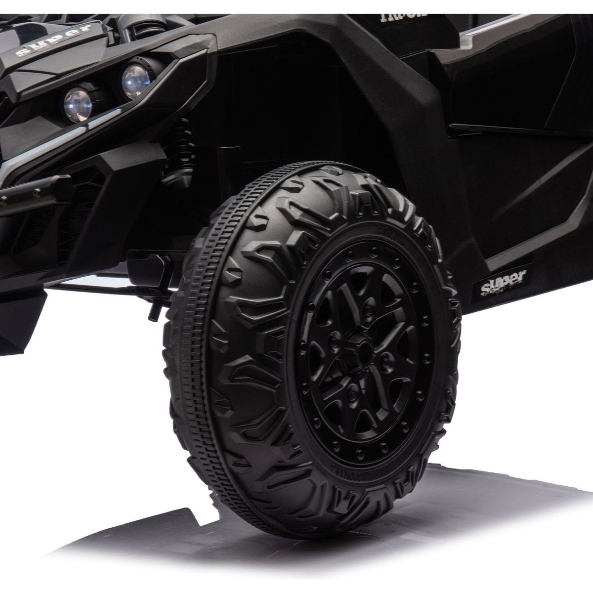 24V Two-Seater Kids Ride On UTV W/Parents Remote Control,Four-Wheel Suspension,Slow Start,Large wheel design,Anti-collision bar,Storage space,Music,USB,Bluetooth,Volume control,LED lights for Kids 3+.