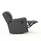 Charcoal Fabric Glider Recliner with Swivel, Manual Reclining Chair