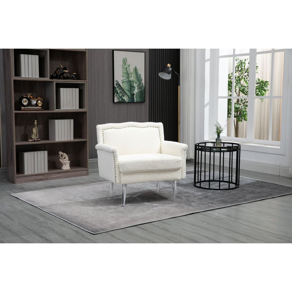 Accent Chair, Living Room Chair / leisure single sofa with acrylic feet