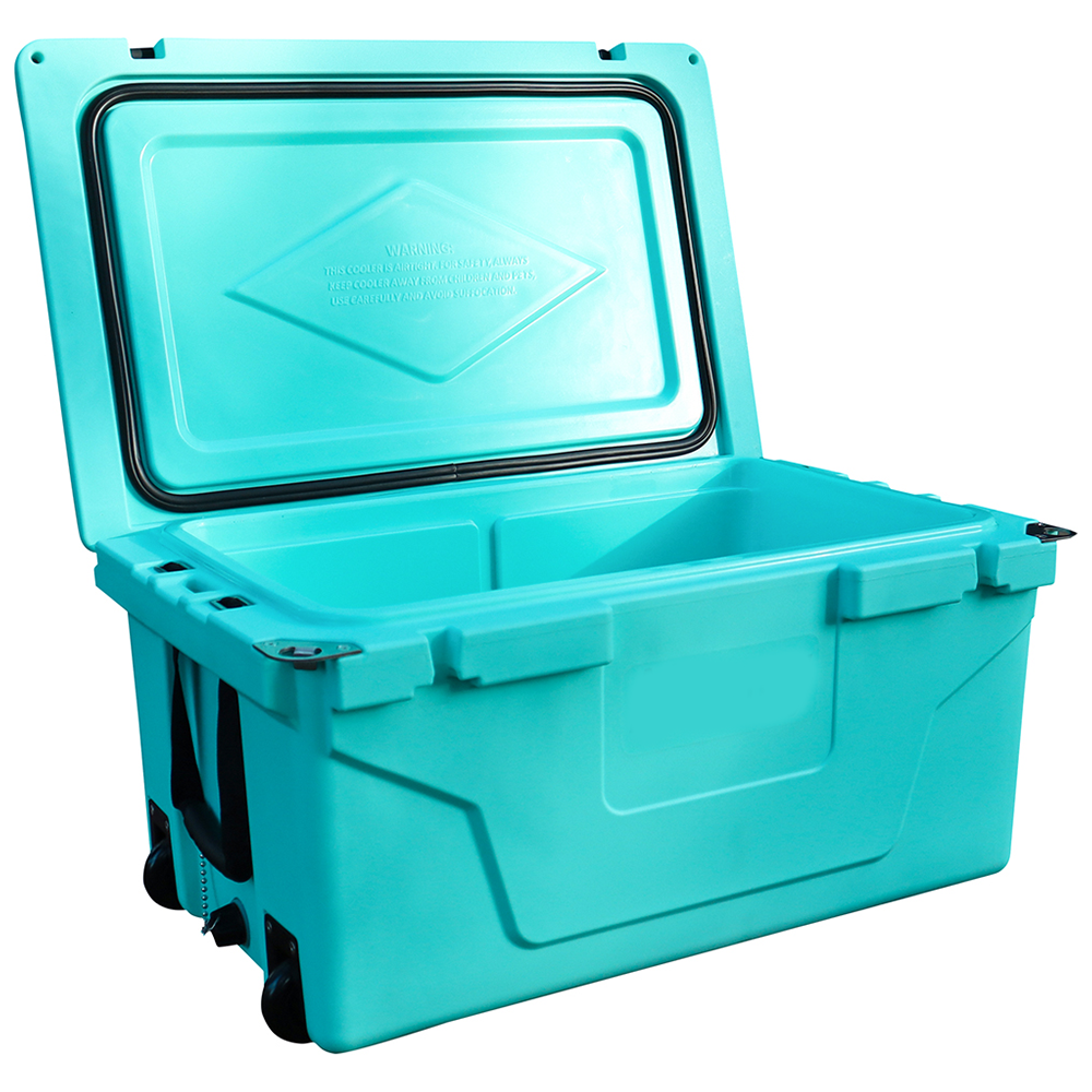 Hot Selling Blue color 65QT Outdoor cooler fish ice chest Box 2022 Popular Camping Cooler Box