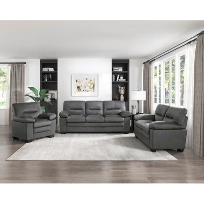 Modern Sleek Design Living Room Furniture 1pc Chair Dark Gray Fabric Upholstered Comfortable Plush Seating