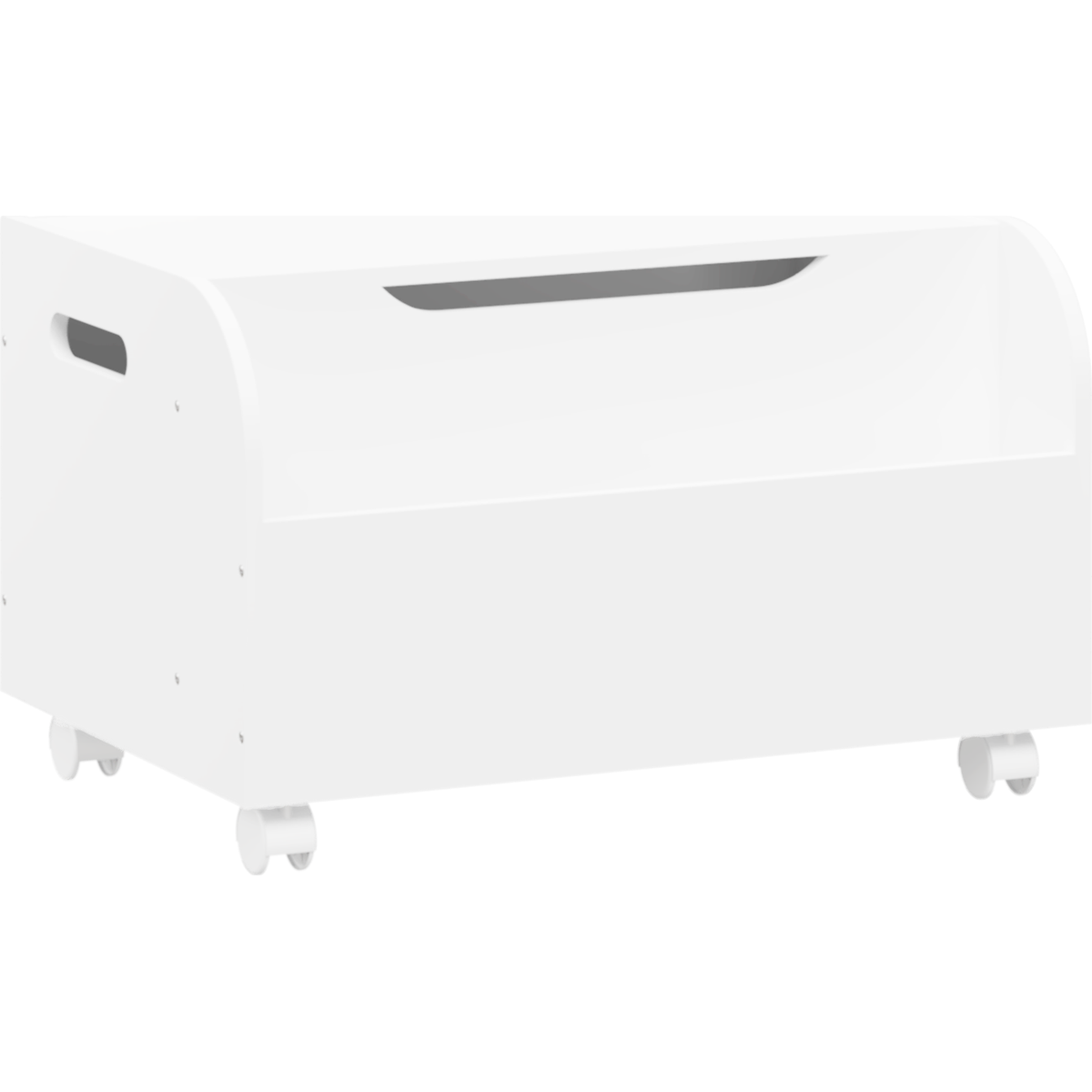 Wooden Toy Box with 4 Universal Wheels, Kids Toy Storage Organizer with Front Bookshelf, Flip-Top Lid, Safety Hinge, Boys Girls Toy Chest Bench for Playroom Kids Room Organization (White)