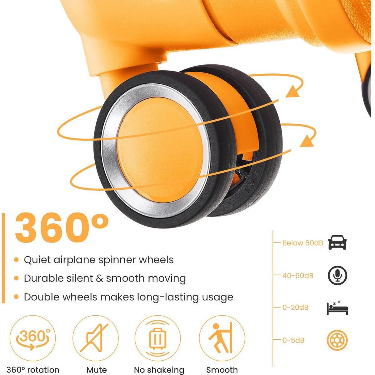 Luggage Sets 4 Piece(14/20/24/28) PP Lightweight & Durable Expandable suitcase