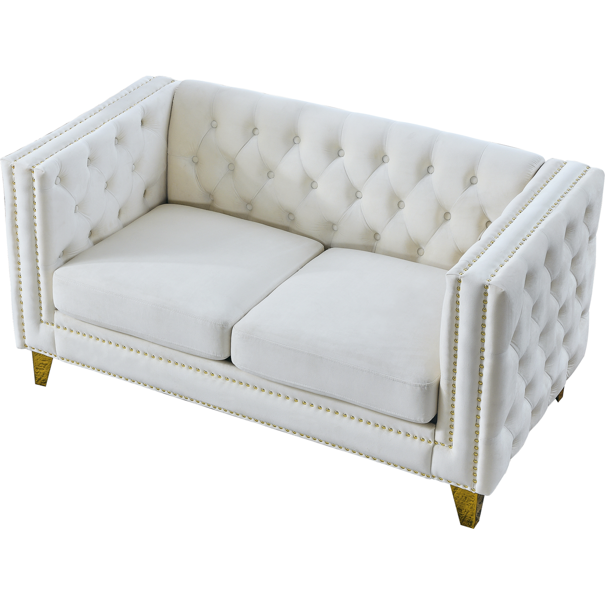 3-seater + 2-seater Combination sofa.BEIGE VELVET