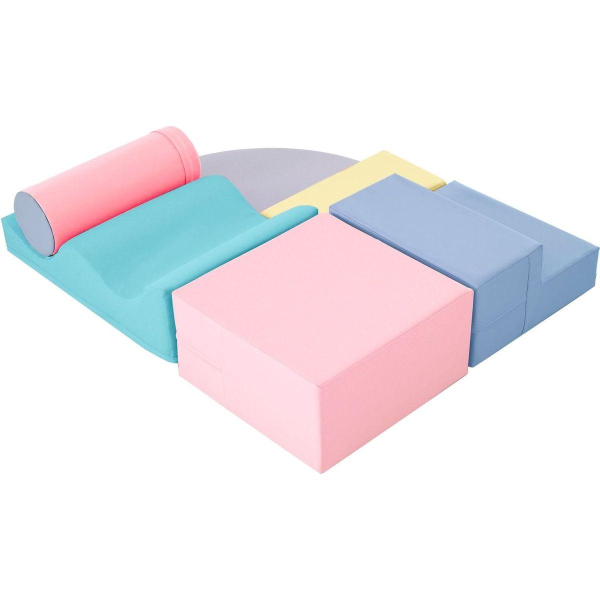 Soft Climb and Crawl Foam Playset 6 in 1, Soft Play Equipment Climb and Crawl Playground for Kids,Kids Crawling and Climbing Indoor Active Play Structure