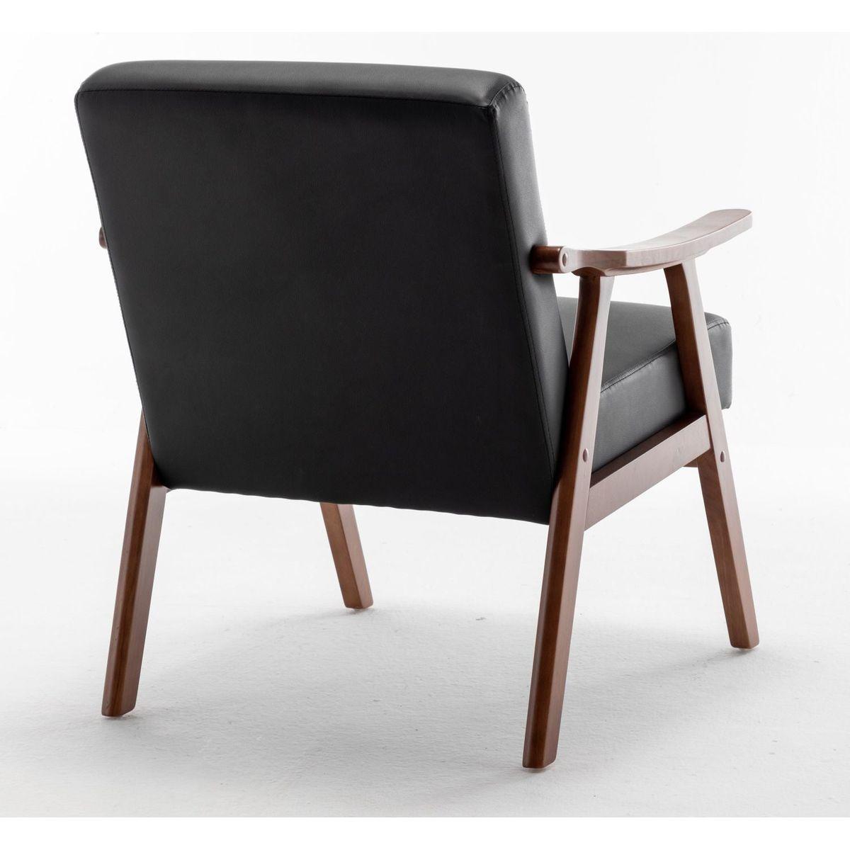 Mid-Century Modern Chair, Living Room Chair with Solid Wood Frame, Accent Chair Extra-Thick Backrest, Wingback Chair for Bedroom, Reading Room, Living Room, Lounge Chair Indoor