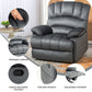 Large Manual Recliner Chair in Fabric for Living Room, Grey