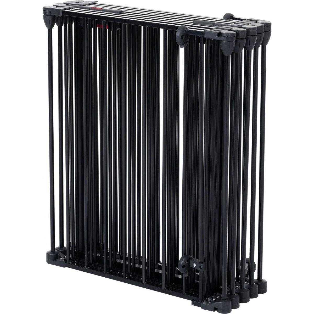 150" Adjustable Safety Gate 6 Panels Play Yard Metal Doorways Fireplace Fence Christmas Tree Fence Gate for House Stairs Gate prohibited area fence