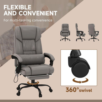 Vinsetto High Back Vibration Massage Office Chair with 6 Points Remote