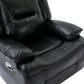 360 Swivel and Rocking Home Theater Recliner Manual Recliner Chair with a LED Light Strip for Living Room,Bedroom, Black