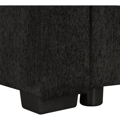 108.6" U-shaped Sectional Sofa Pull out Sofa Bed with Two USB Ports, Two Power Sockets, Three Back Pillows and a Storage Chaise for Living Room, Black