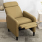 Modern Artistic Color Design Adjustable Recliner Chair PU Leather for Living Room Bedroom Home Theater, Mustard Green