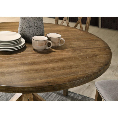 Windvale Cross-Buck Wood 5-Piece Dining Set