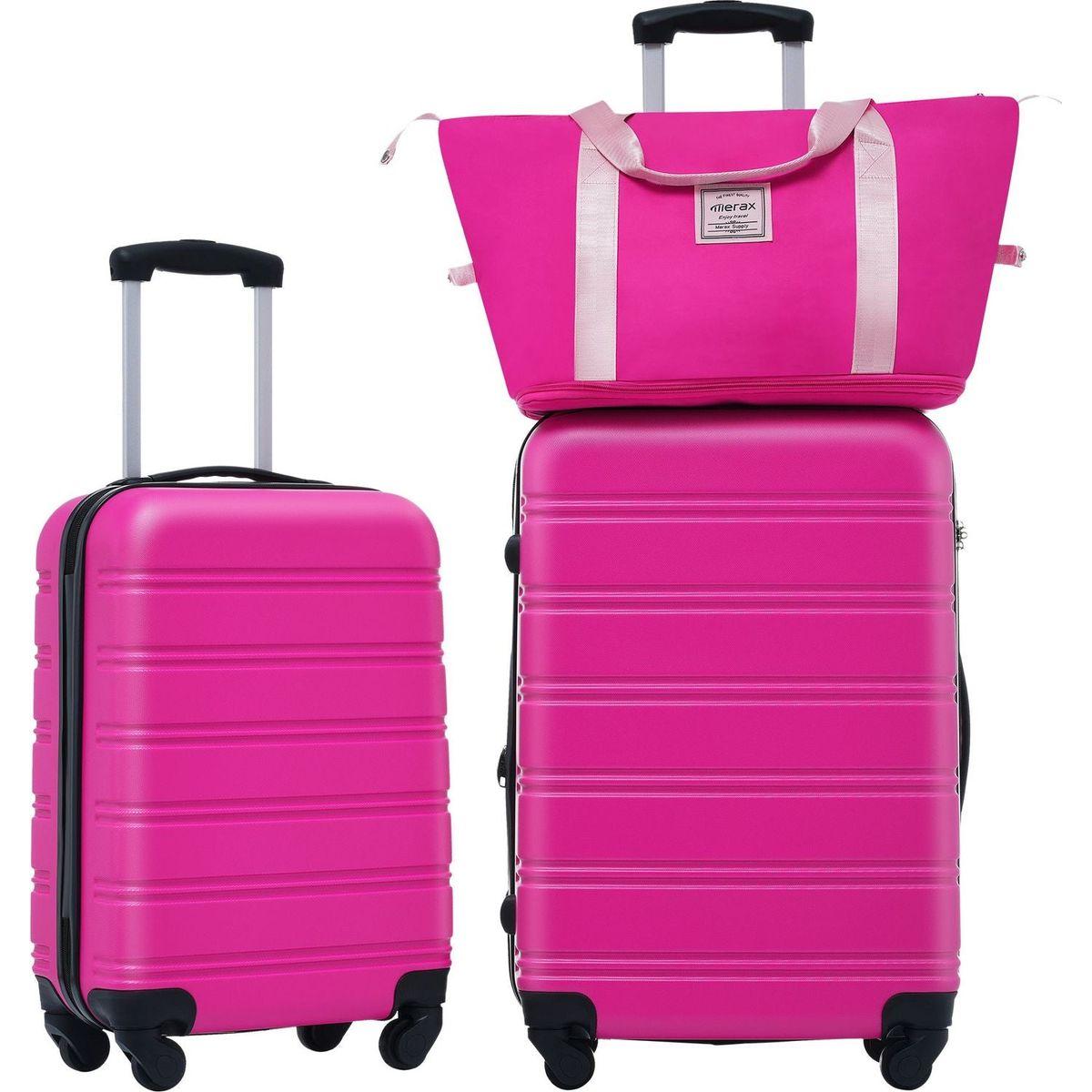 Hardshell Luggage Sets 2Pcs + bag Spinner Suitcase with TSA Lock Lightweight