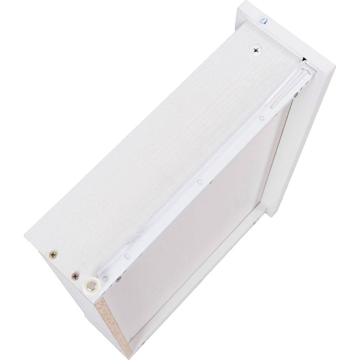 Kitchen Island with Trash Can Storage Cabinet, Kitchen Cart with Drop Leaf, Spice Rack, Towel Rack and Drawer, Rolling Kitchen Island on Wheels with Adjustable Shelf, White