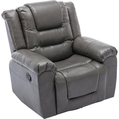 360Swivel and Rocking Home Theater Recliner Manual Recliner Chair with Wide Armrest for Living Room,Bedroom, Grey