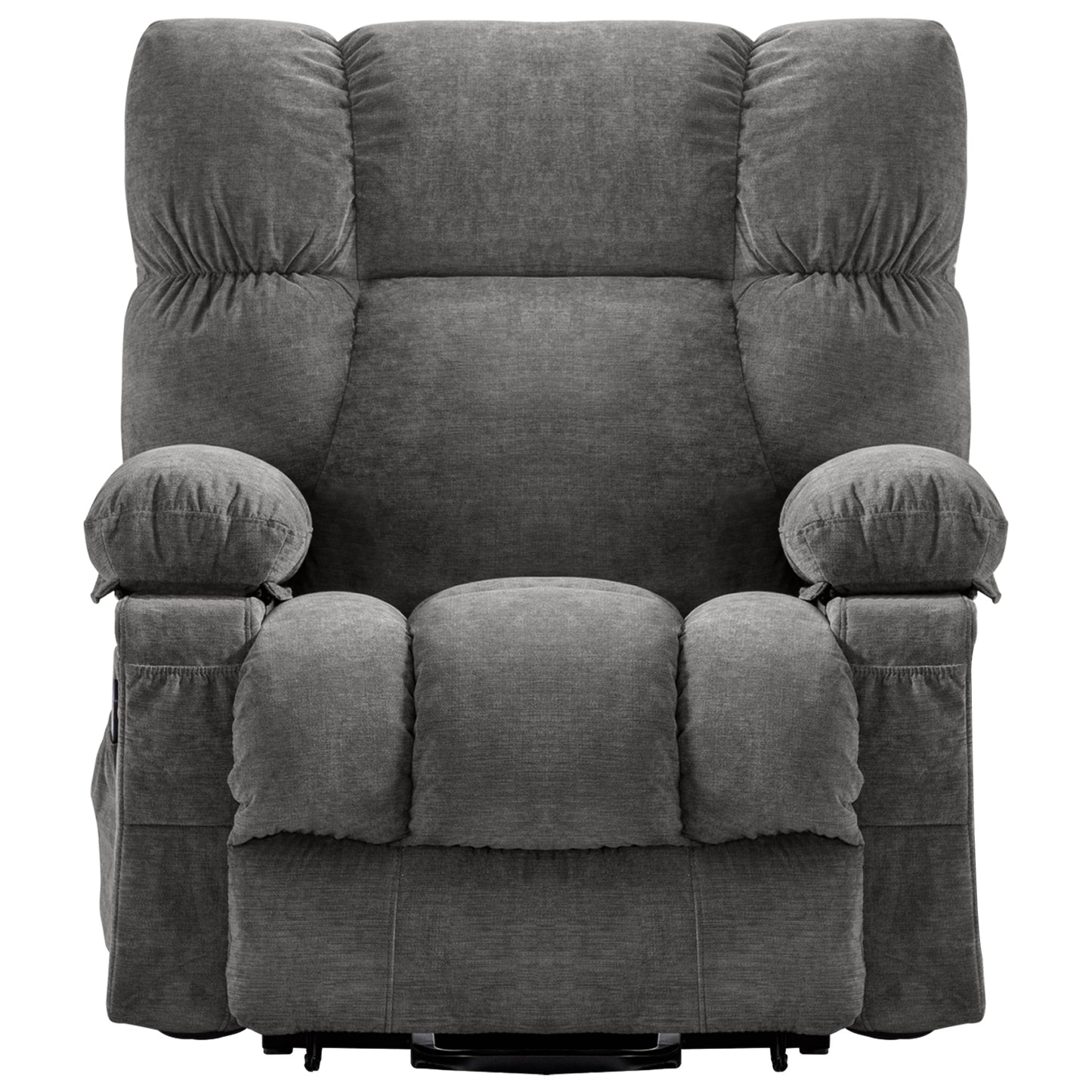 Power Lift Recliner Chair Recliners for Elderly with Heat and Massage Recliner Chair for Living Room with Infinite Position and Side Pocket,USB Charge Port,GREY