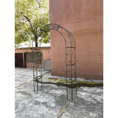 Metal Garden Arch Garden Arbor Trellis Climbing Plants Support Arch Outdoor Arch Wedding Arch Party Events Archway Black