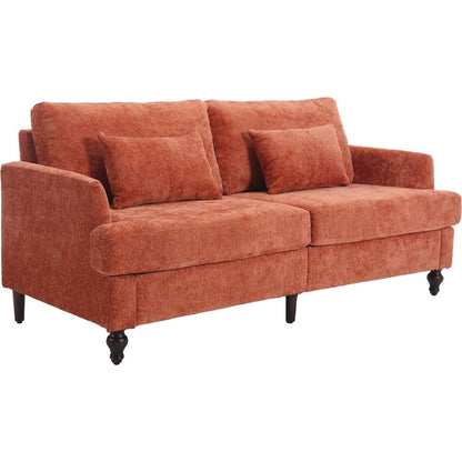 Modern chenille Fabric Loveseat, 2-Seat Upholstered Loveseat Sofa Modern Couch