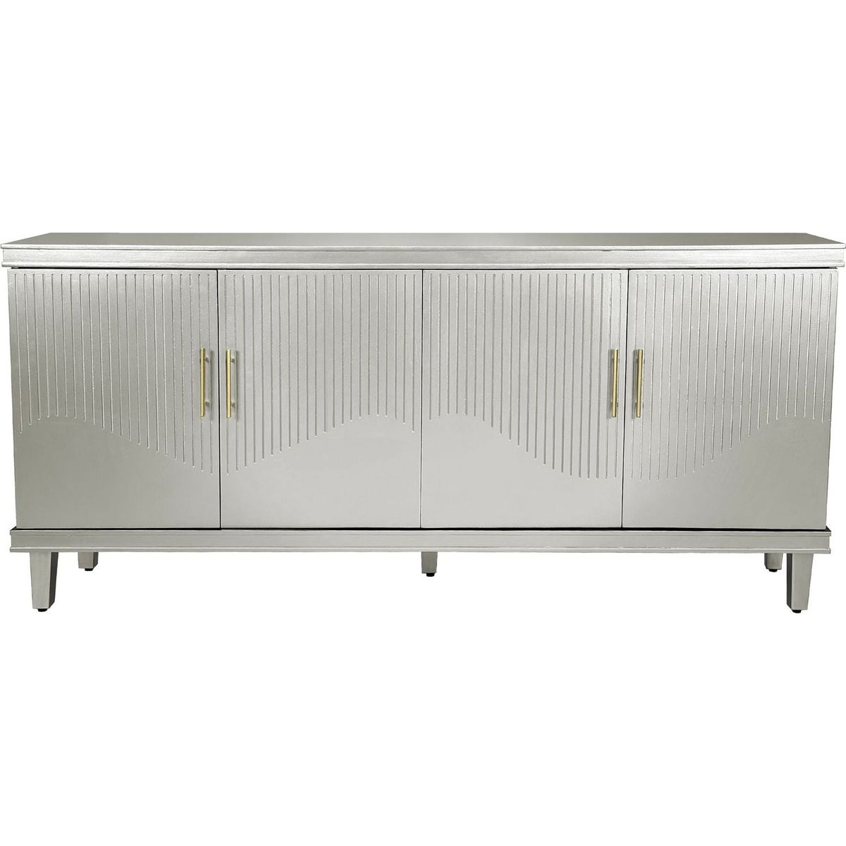 70.07"Large Size 4-Door Cabinet, Same as Living Room, Kitchen, Bedroom, Hallway (Champagne)