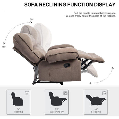 Oversized Manual Recliner Chair Sofa for Living Room