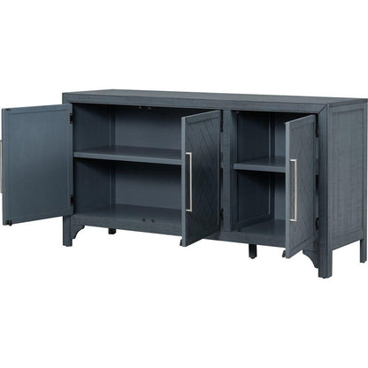 Designed Storage Cabinet Sideboard with MDF+Pine veneer, Adjustable Shelves, Suitable for Living Rooms, Entrance and Study Rooms.