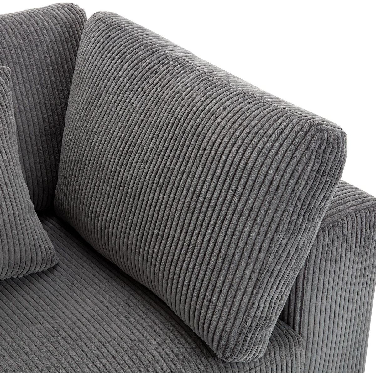 105" 3 Seater Sofa with Removable Back Cushions and 5 Pillows, for Living Room, Apartment, Spacious Space