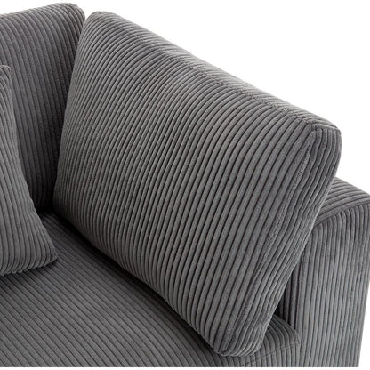 105" 3 Seater Sofa with Removable Back Cushions and 5 Pillows, for Living Room, Apartment, Spacious Space