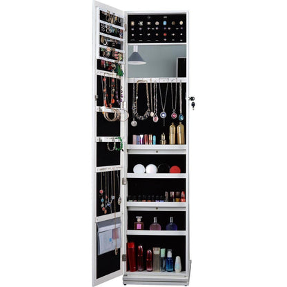 Full Length Mirror 360 Swivel Jewelry Cabinet