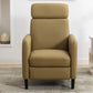 Modern Artistic Color Design Adjustable Recliner Chair PU Leather for Living Room Bedroom Home Theater, Mustard Green