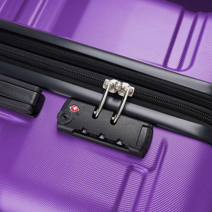 Luggage Sets New Model Expandable ABS Hardshell 3pcs Clearance Luggage Hardside Lightweight Durable Suitcase sets Spinner Wheels Suitcase with TSA Lock 20"24"28"(purple)