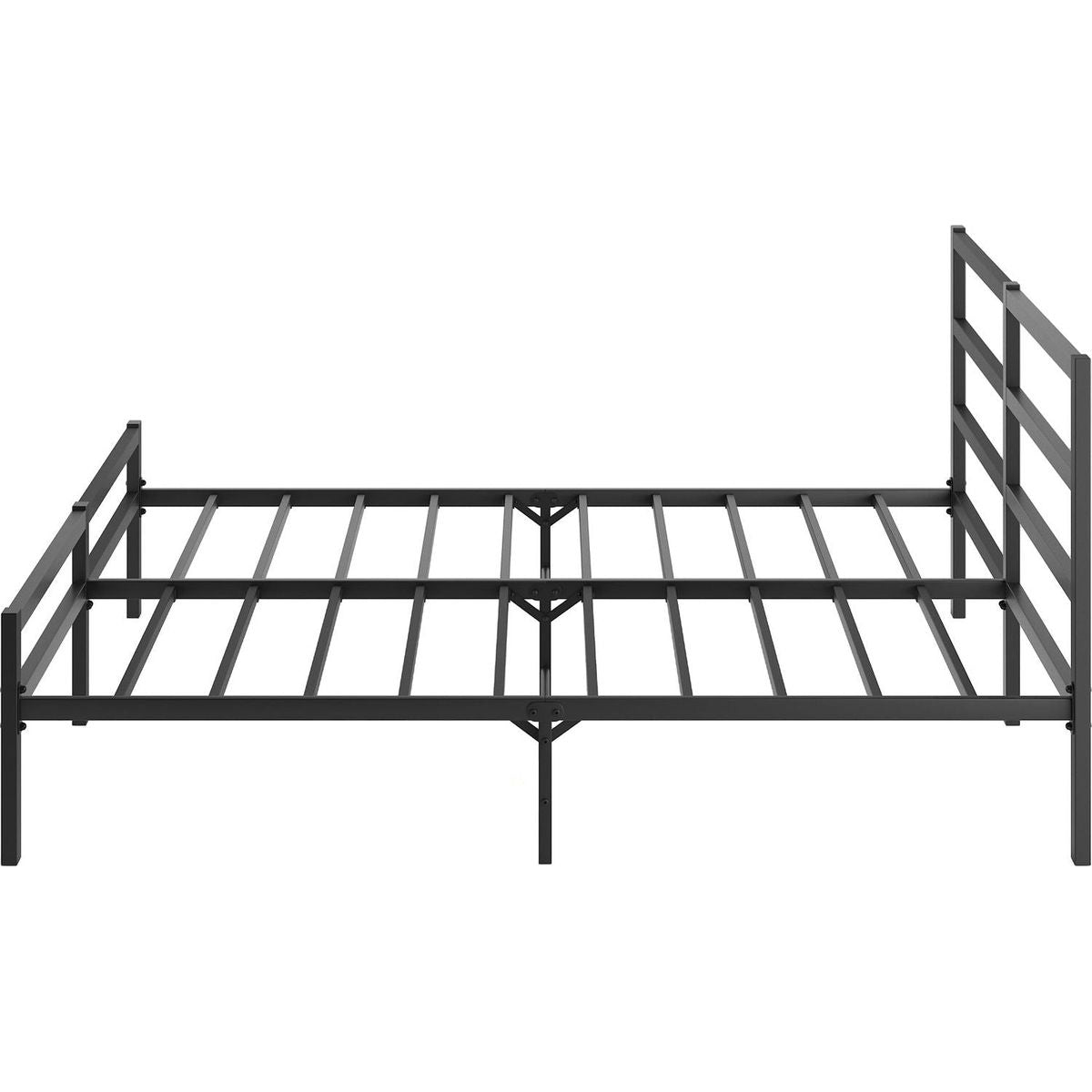 Metal Platform Bed frame with Headboard, Sturdy Metal Frame, No Box Spring Needed(Queen)