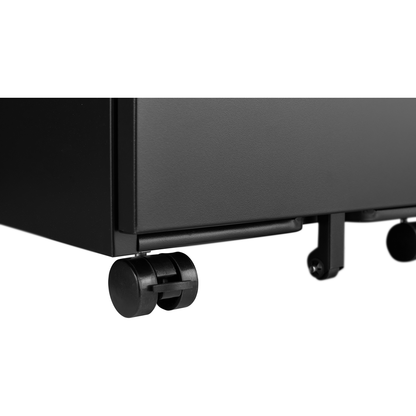 2 Drawer File Cabinet with Lock, Metal Under Desk Rolling Filing Cabinet fits Letter/Legal/A4 Size for Home Office, Mobile Filing Cabinet, Assemble Required, Black