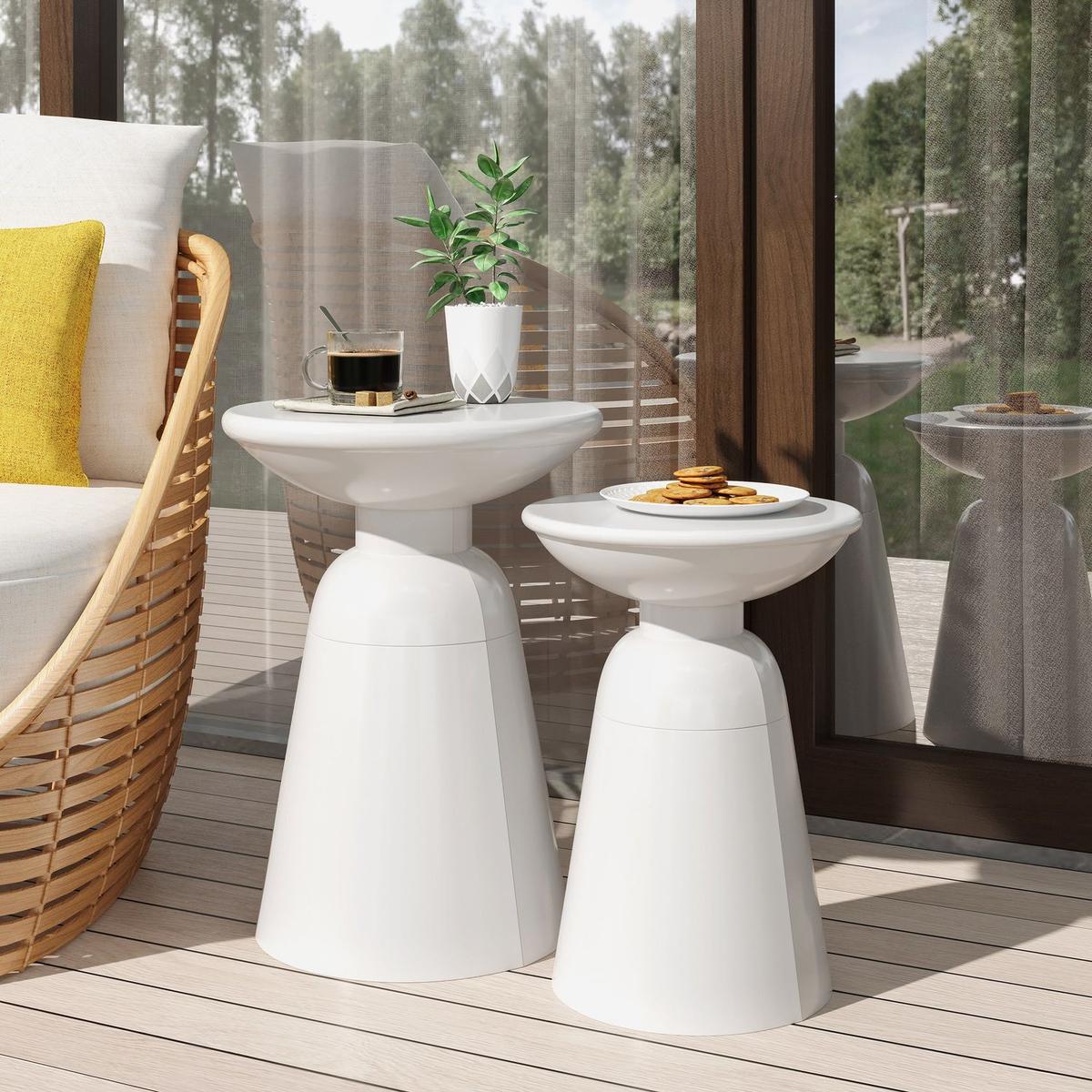 Metal S/2 end table