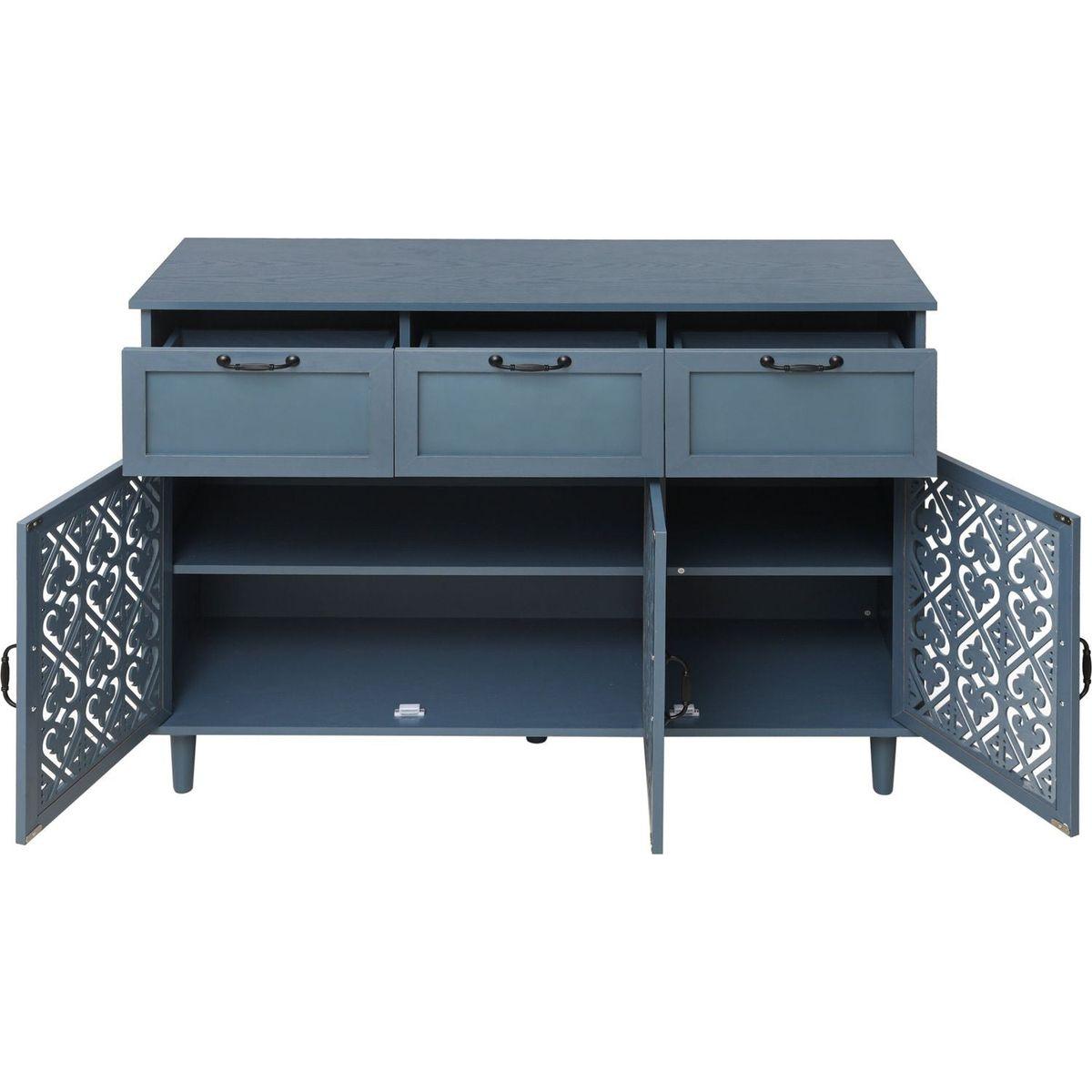 3 Door 3 Drawer Cabinet, American Furniture, Suitable for Bedroom, Living Room, Study - Streamdale Furniture